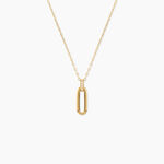 Collier Caty Argent Dor&eacute; A L'Or 750/1000 Oxyde De Zirconium - Colliers Femme | Histoire d&rsquo;Or