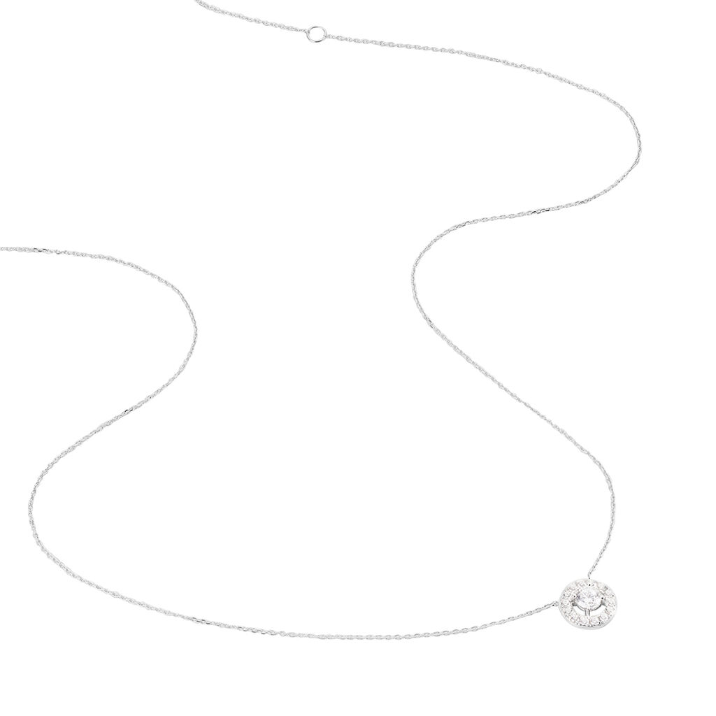Collier Star Or Blanc Oxyde De Zirconium - Colliers Femme | Histoire d&rsquo;Or