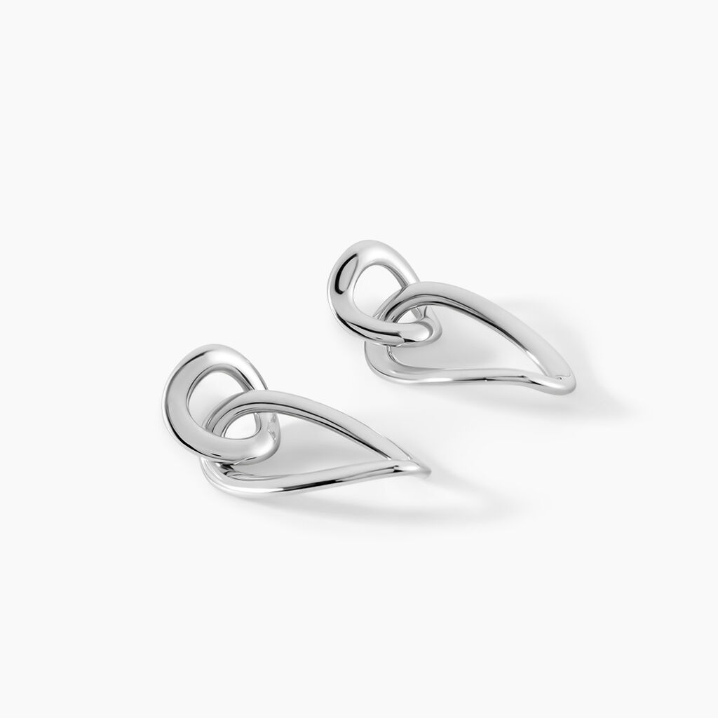 Boucles D'Oreilles Pendantes Lucylle Acier Blanc - Boucles d'oreilles fantaisie Femme | Histoire d&rsquo;Or
