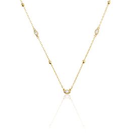 Collier Sautoir Plaqué Or Jaune Kristia Oxydes De Zirconium - Sautoirs Femme | Histoire d’Or