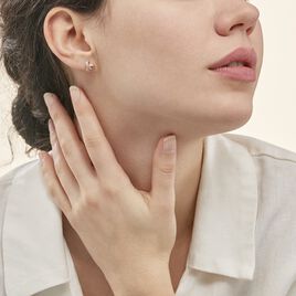 Boucles D'oreilles Puces Volute Or Jaune Diamant - Clous d'oreilles Femme | Histoire d’Or