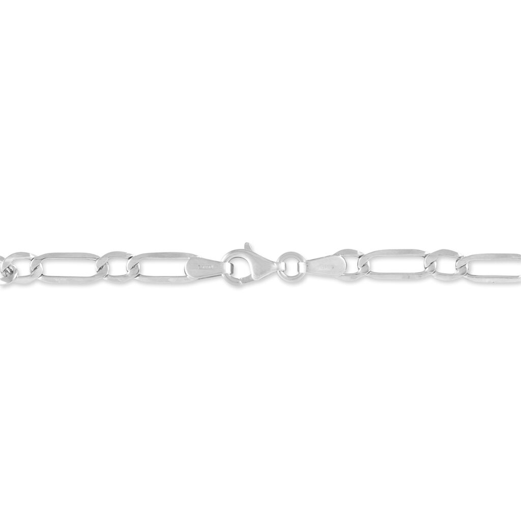 Bracelet Ophelio Maille Alternee 1/1 Or Blanc - Bracelets cha&icirc;ne Femme | Histoire d&rsquo;Or