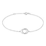 Bracelet Or Blanc Tresha Diamants - Bracelets Femme | Histoire d&rsquo;Or