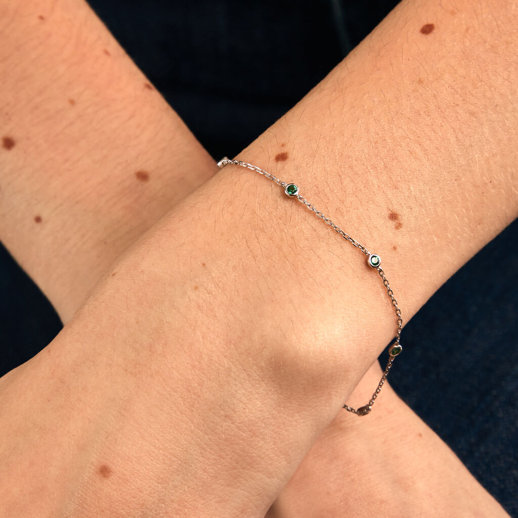 Bracelet Thesee Argent Blanc Spinelle - Bracelets Femme | Histoire d&rsquo;Or