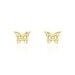 Boucles D'oreilles Puces Or Jaune Fragaria Oxydes - Clous d'oreilles Femme | Histoire d’Or