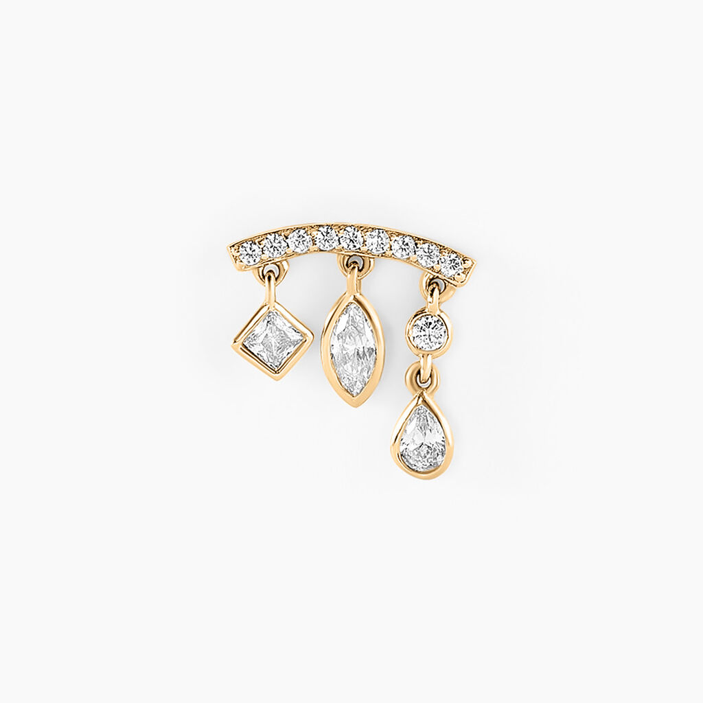 Piercing D'oreille Unitaire  Tyrese Or Jaune Oxyde De Zirconium - Bijoux Femme | Histoire d’Or