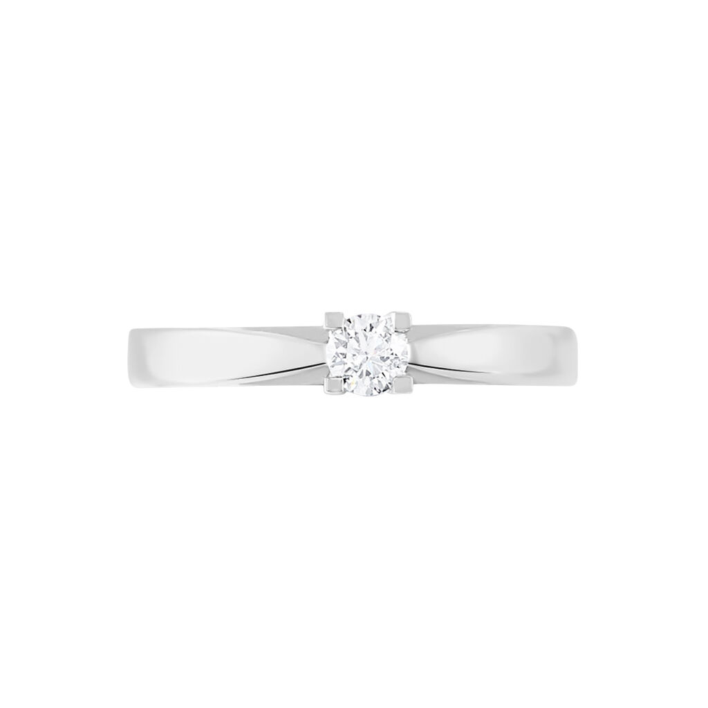 Bague Solitaire Tahyna Or Blanc Diamant - Bagues solitaires Femme | Histoire d&rsquo;Or