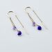 Boucles D'oreilles Pendantes Terence Or Jaune Amethyste