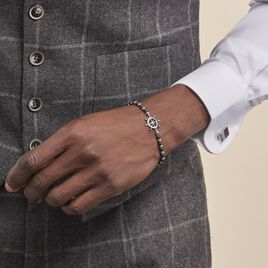 Bracelet Arsenius Acier Blanc Onyx - Bracelets Lithothérapie Homme | Histoire d’Or
