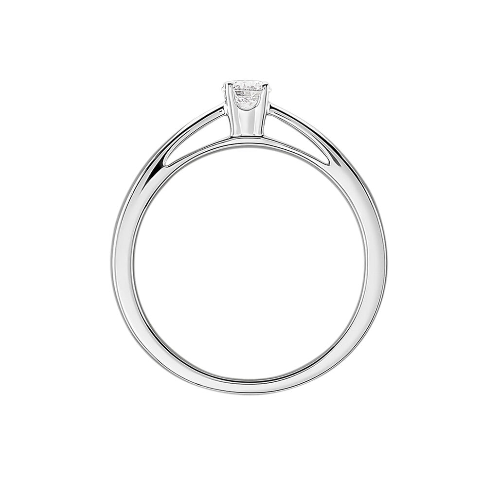 Bague Solitaire Iris Or Blanc Diamant - Bagues solitaires Femme | Histoire d’Or