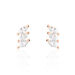 Boucles D'oreilles Puces Edma Or Rose Oxyde De Zirconium - Clous d'oreilles Femme | Histoire d’Or