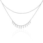 Collier Polyna Argent Blanc - Colliers doubles et triples cha&icirc;nes Femme | Histoire d&rsquo;Or