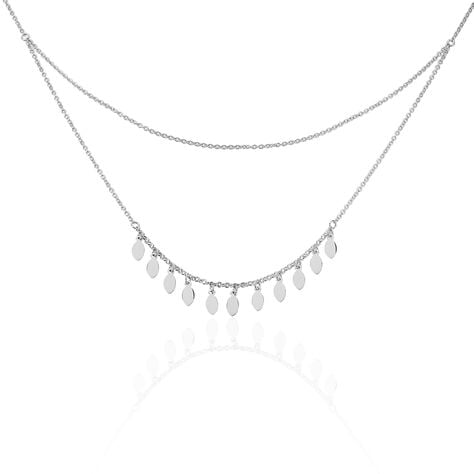 Collier Polyna Argent Blanc - Colliers doubles et triples cha&icirc;nes Femme | Histoire d&rsquo;Or