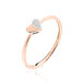 Bague Emilia Or Rose Diamant - Bagues Coeur Femme | Histoire d’Or