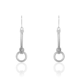 Boucles D'oreilles Pendantes Magda Argent Blanc - Boucles d'oreilles fantaisie Femme | Histoire d’Or