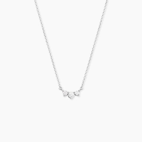 Collier Darlene Argent Blanc Oxyde De Zirconium - Colliers fantaisie Femme | Histoire d&rsquo;Or