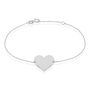 Bracelet Coeur Gravable Or Blanc