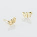 Boucles D'oreilles Puces Bartholomee Papillon Or Jaune