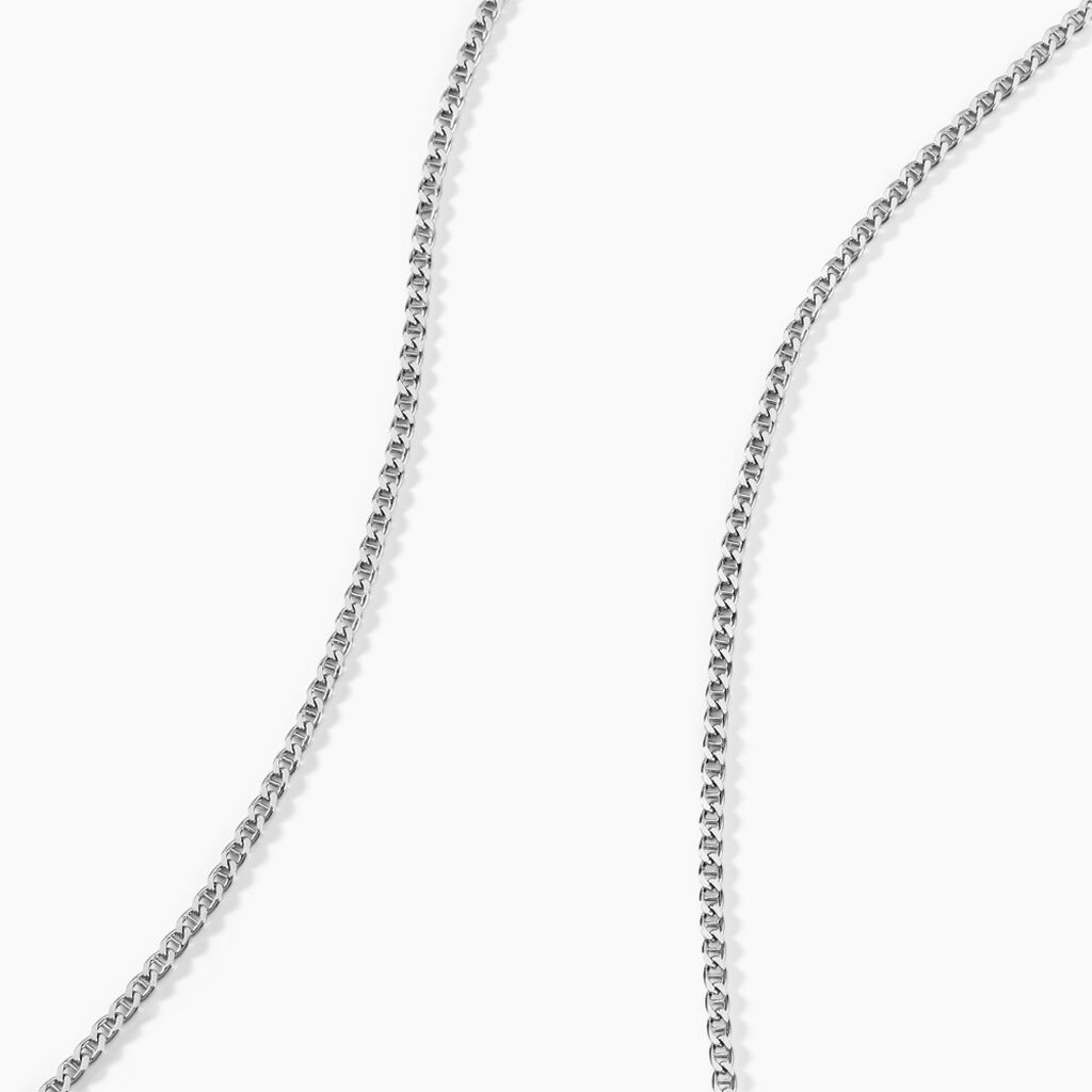 Collier Maille Piato Argent Blanc - Chaines Famille | Histoire d&rsquo;Or