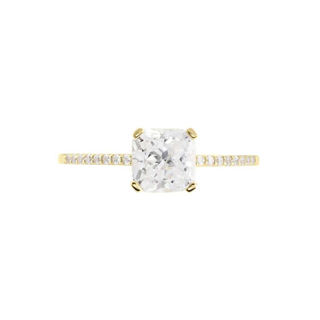 Bague Solitaire Or Jaune Beline Oxyde De Zirconium - Bagues solitaires Femme | Histoire d&rsquo;Or
