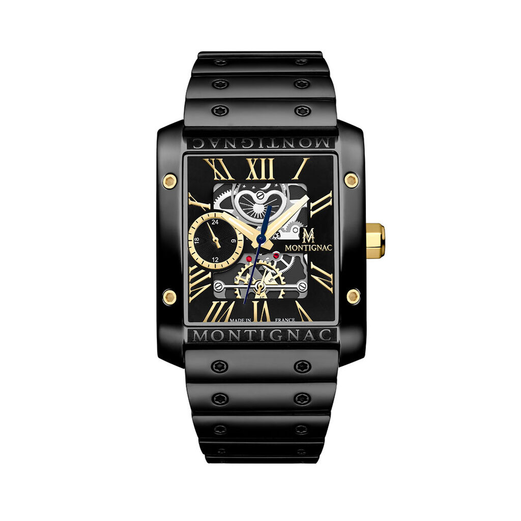 Montre Montignac Square Noir - Nouveautés Homme | Histoire d’Or