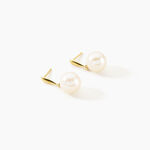 Boucles D'oreilles Pendantes Sibylle Or Jaune Perle De Culture - Boucles d'oreilles pendantes Femme | Histoire d&rsquo;Or