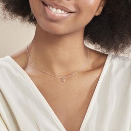 Collier Cicelie Or Blanc Diamant - Colliers Femme | Histoire d’Or