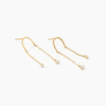 Boucles D'oreilles Pendantes Falling Star Or Jaune Oxyde De Zirconium - Boucles d'oreilles pendantes Femme | Histoire d&rsquo;Or
