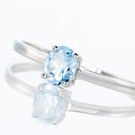 Bague Lily Or Blanc Topaze - Bagues solitaires Femme | Histoire d&rsquo;Or