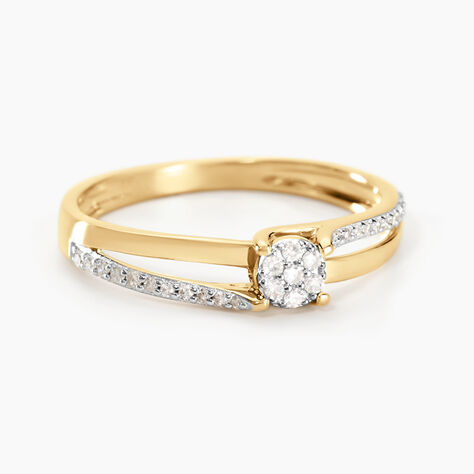 Bague Josane Or Jaune Diamant - Bagues avec pierre Femme | Histoire d’Or