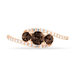 Bague Chloe Or Rose Quartz Et Oxyde De Zirconium - Bagues solitaires Femme | Histoire d’Or