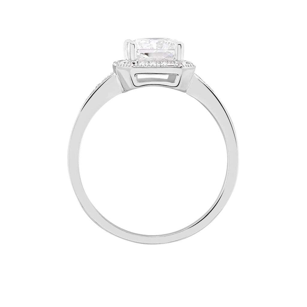 Bague Solitaire Pilar Argent Blanc Oxyde De Zirconium - Bagues solitaires Femme | Histoire d&rsquo;Or