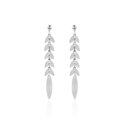 Boucles D'oreilles Pendantes Auxanne Argent Blanc - Boucles d'oreilles fantaisie Femme | Histoire d’Or