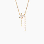 Collier Kirstin Or Jaune Diamant Synth&eacute;tique - Colliers Femme | Histoire d&rsquo;Or