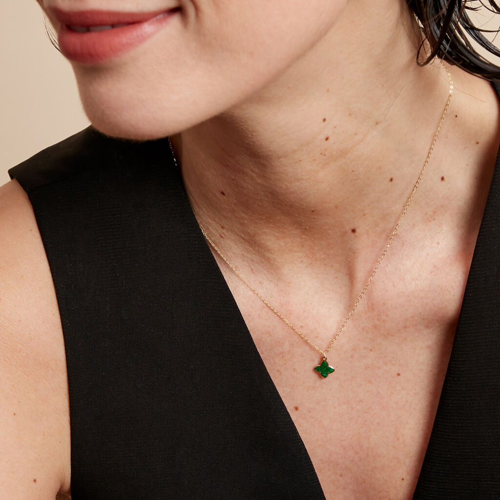 Collier Marvella Or Jaune Malachite - Colliers Femme | Histoire d’Or