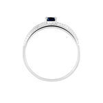 Bague Emeralina Or Blanc Saphir Et Diamant - Bagues solitaires Femme | Histoire d&rsquo;Or