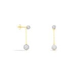 Boucles D'oreilles Pendantes Athena Or Jaune Strass - Boucles d'oreilles pendantes Femme | Histoire d&rsquo;Or
