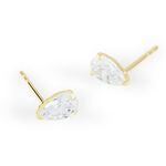 Boucles D'oreilles Puces Tierra Or Jaune Oxyde De Zirconium - Clous d'oreilles Femme | Histoire d&rsquo;Or