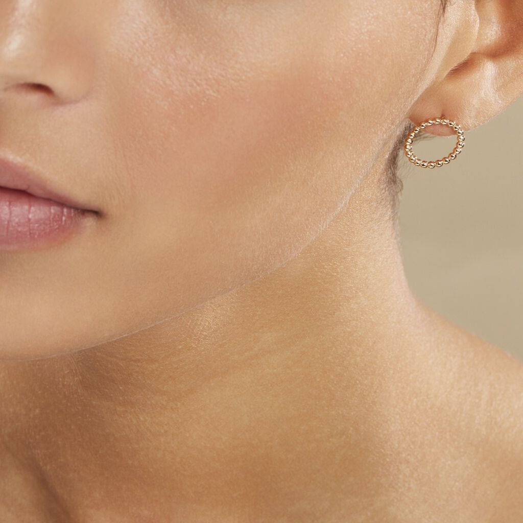 Boucles D'oreilles Puces Abigael Plaqué Or Jaune - Boucles d'oreilles fantaisie Femme | Histoire d’Or
