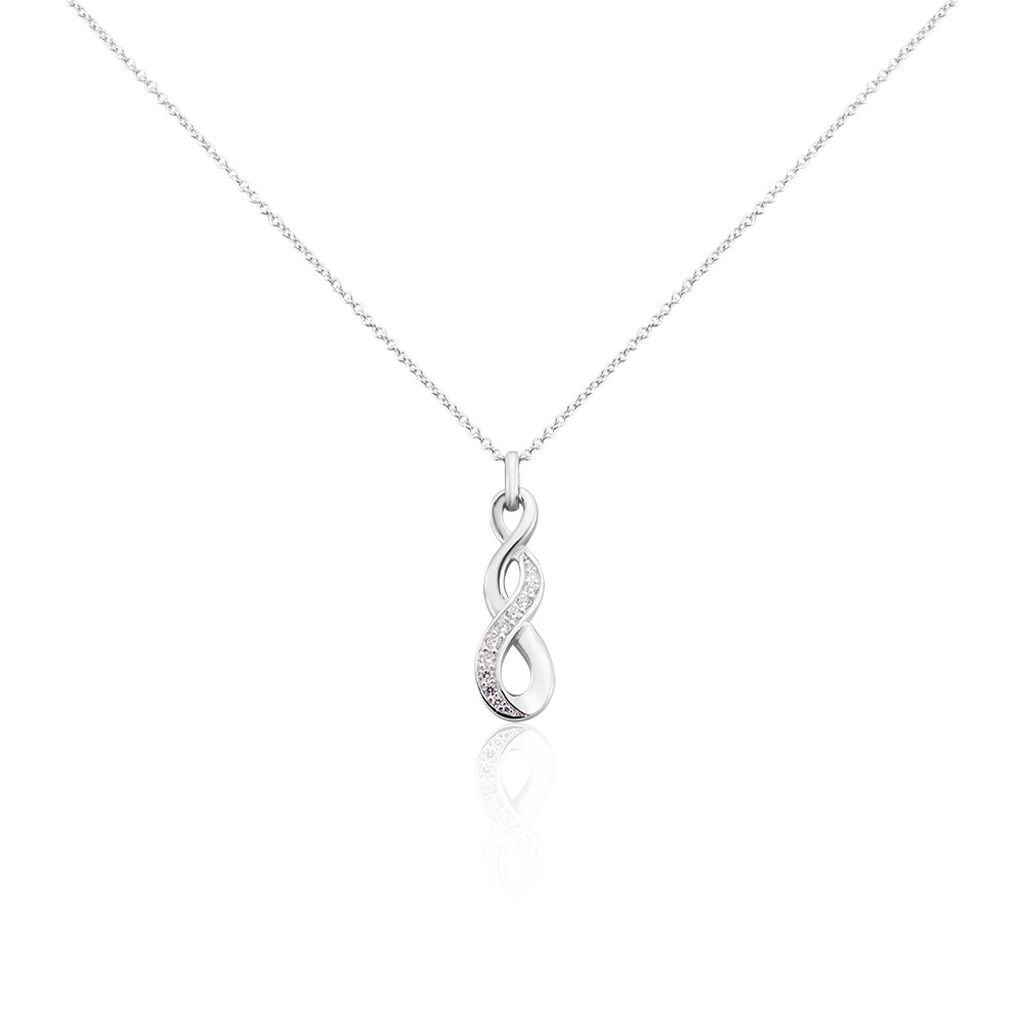 Collier Ayhan Argent Blanc Oxyde De Zirconium - Colliers fantaisie Femme | Histoire d&rsquo;Or