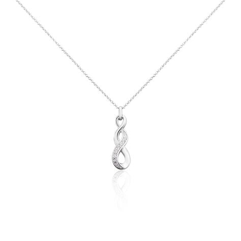 Collier Ayhan Argent Blanc Oxyde De Zirconium - Colliers fantaisie Femme | Histoire d&rsquo;Or