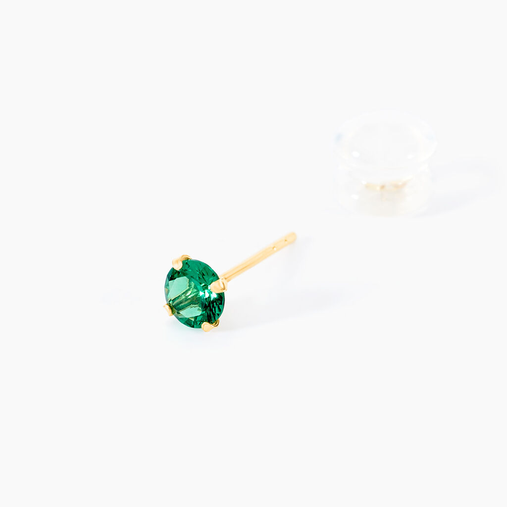 Boucles D'oreilles Puces Daria Or Jaune Oxyde De Zirconium - Nouveautés Famille | Histoire d’Or
