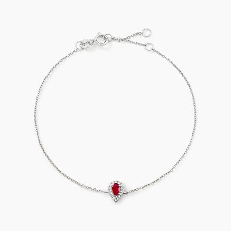 Bracelet Pluie D'Eclat Or Blanc Rubis Et Diamant - Bracelets Femme | Histoire d&rsquo;Or