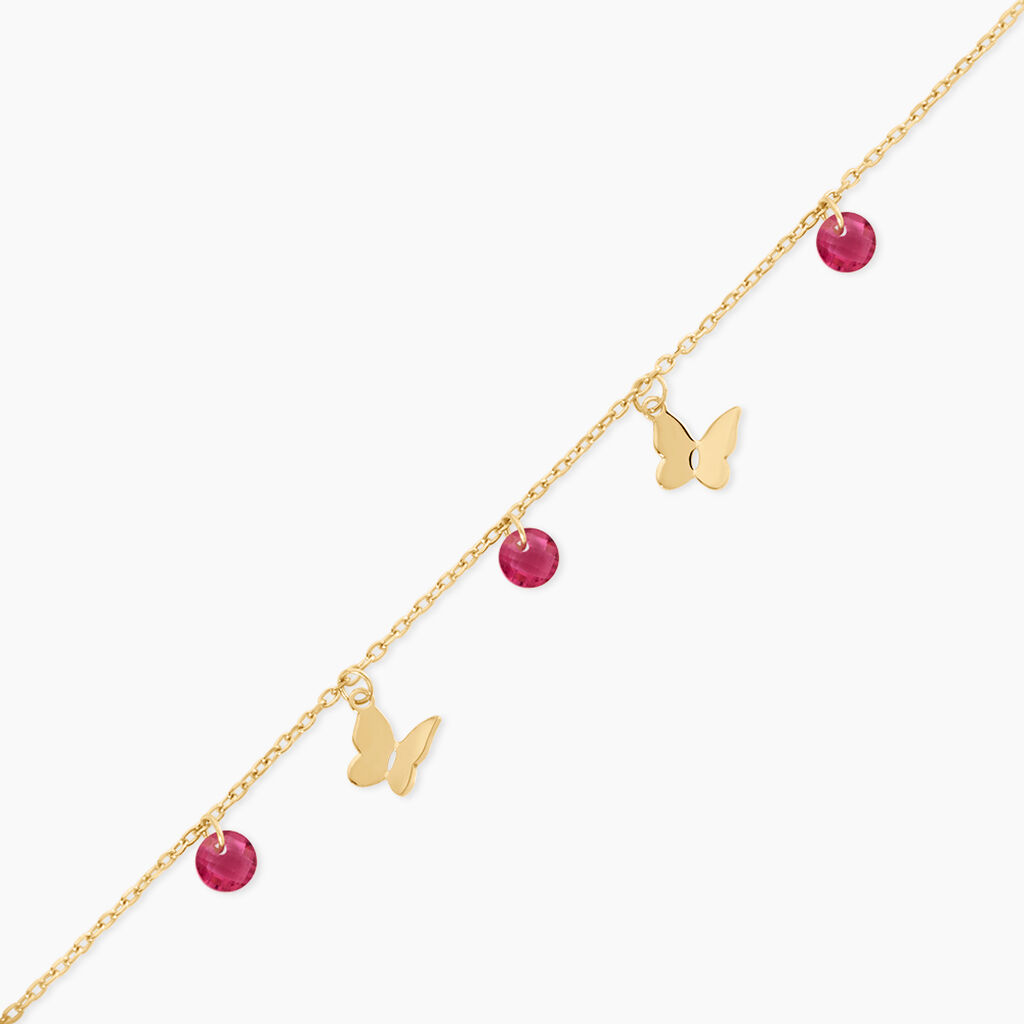 Bracelet Phyliss Argent Dor&eacute; A L'Or 750/1000 Oxyde De Zirconium - Bracelets Enfant | Histoire d&rsquo;Or