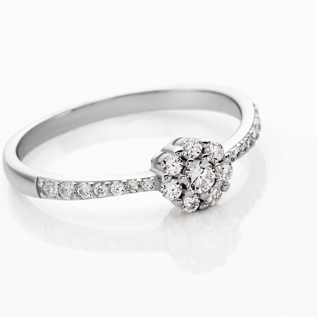 Bague Firmin Argent Blanc Oxyde De Zirconium - Bagues avec pierre Femme | Histoire d’Or