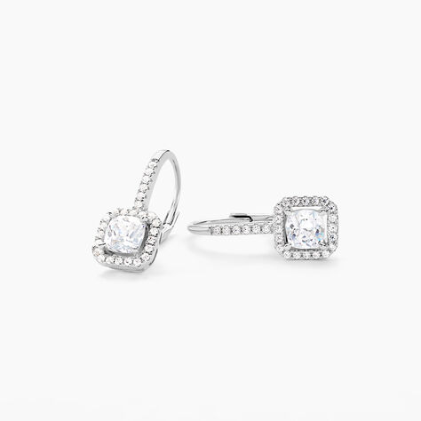 Boucles D'oreilles Pendantes Rio Argent Blanc Oxyde De Zirconium - Boucles d'oreilles fantaisie Femme | Histoire d&rsquo;Or