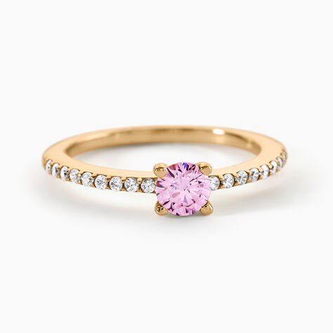 Bague Mireilla Plaqu&eacute; Or Jaune Oxyde De Zirconium - Bagues solitaires Femme | Histoire d&rsquo;Or
