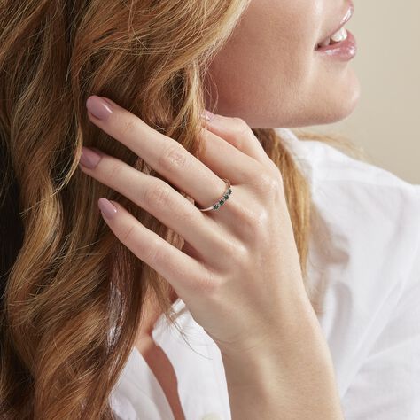 Bague Karrie Argent Blanc Oxyde De Zirconium - Bagues avec pierre Femme | Histoire d’Or