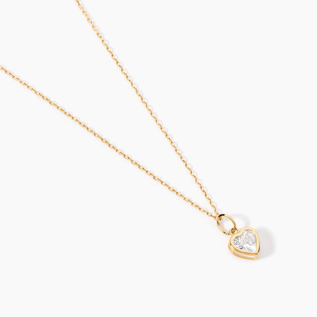 Collier Or Jaune Idony Oxyde De Zirconium - Colliers Femme | Histoire d&rsquo;Or
