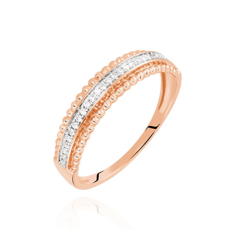 Bague Aurelya Or Rose Diamant - Bagues avec pierre Femme | Histoire d’Or